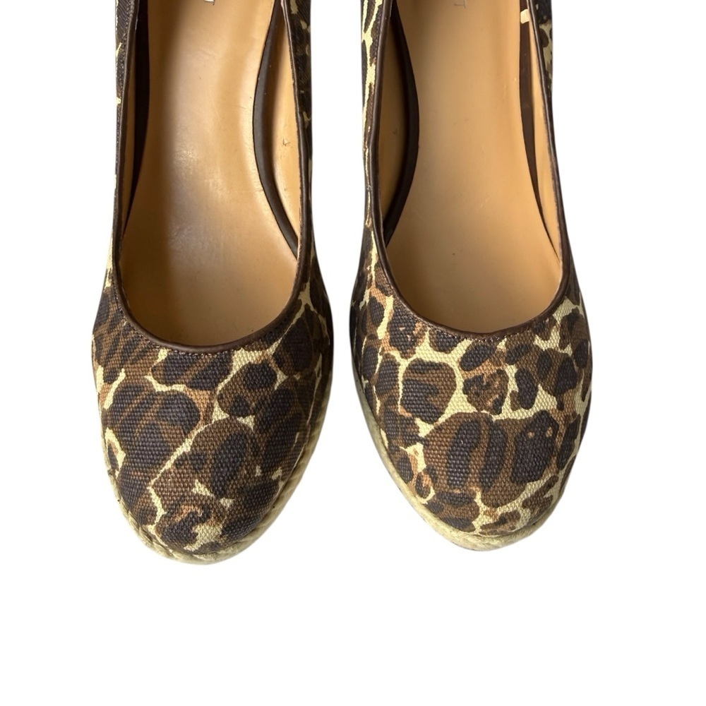 Nine West Guendao Leopard Espadrille Platform Pumps High Heel Women’s Size 9 M - Picture 5 of 13